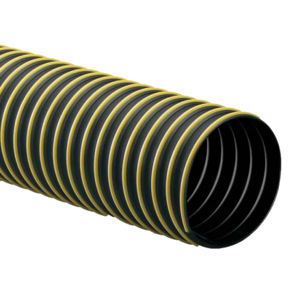 black tube with yellow strip pointing bottom right